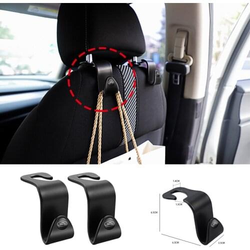2Pcs ABS Car Styling Seat Back Hook For Land Rover LR2 LR3 LR4 Range Rover Evoque Discovery SV SVR Velar Aurora RR EVQ Defender