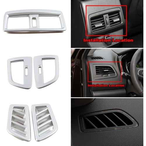 For Renault Koleos 2017-2020 Central Console Air Conditioner AC Outlet Vent Panel Cover Trim ABS Sticker For Samsung QM6