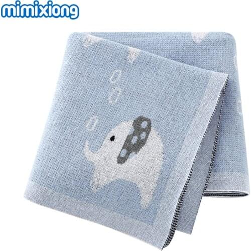 Baby Blankets Newborn Infant Bebes Swaddle Wrap Quilts 100%Cotton Knitted Toddler Boys Girls Outdoor Playing Mats 100*80cm Cover