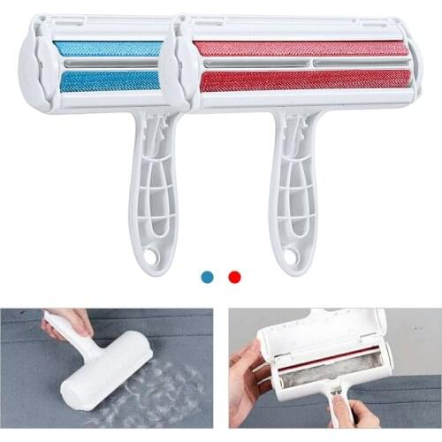 Efficient Double Sided Pet Hair Remover Roller Removing Dog Cat Hair From Furniture Self-cleaning Lint Pet Hair Remover
