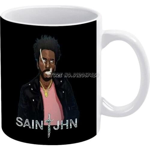 Saint Jhn Coffee Mugs Ceramic Personalized Mugs 11 Oz White Mug Tea Milk Cup Drinkware Travel Mug Saint Jhn Roses Ghetto Lenny S