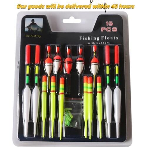 High Quality Hot Selling15 Pieces - Set of Various Vertical Buoys Marine Fishing Buoys Fishing AccessoriesFish Fishing Float