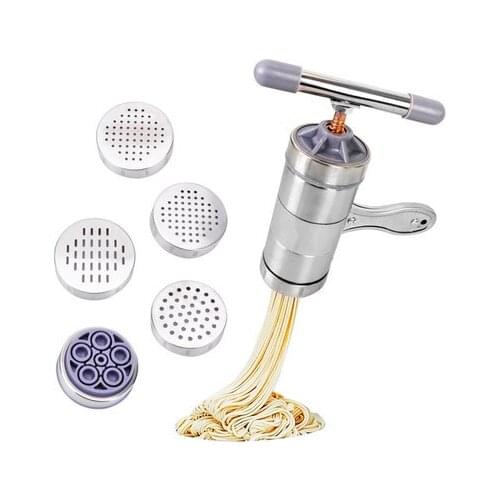2017 Stainless Steel Noodle Maker With 5 Models Manual Noodles Press Pasta Machine Kitchen Tools Vegetable Fruit Juicer