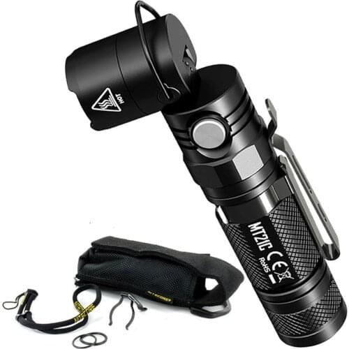 NITECORE MT21C Multi-functional Flashlight 90 Degree Adjustable XP-L HD V6 LED max 1000 lumen beam distance 184 meter torch