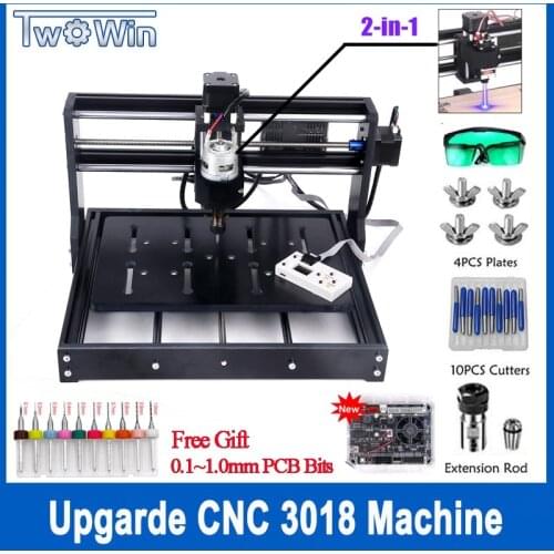 15W Upgraded Control Board DIY CNC 3020 Engraving Machine Wood Router Cutter Laser Engraver GRBL Control With Offline Control
