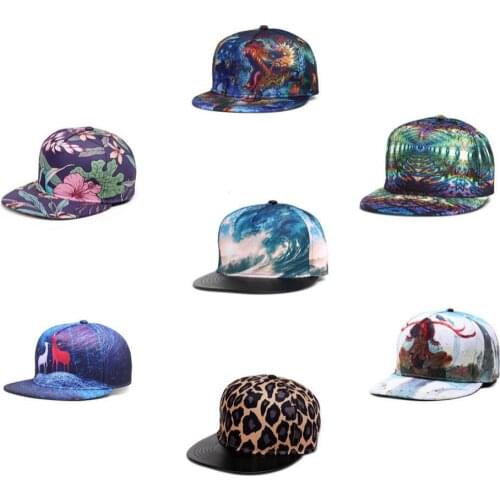 3D Print Fashion Mens Womens Bboy Adjustable Snapback Hip-hop Hats