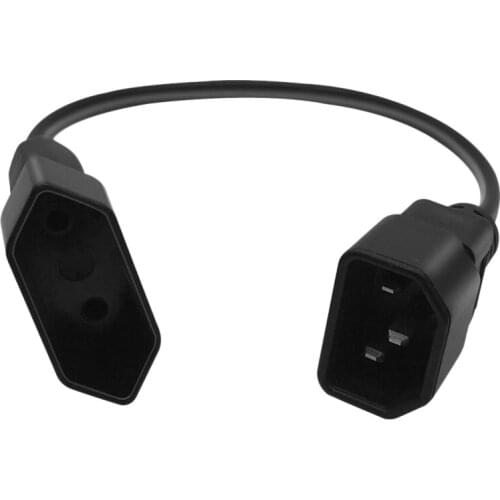 Power Adapter Cord , IEC 320 C14 Male Plug to European CEE 7/16 2Pin Female Power Cable for UPS PDU