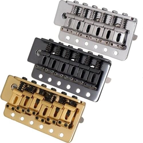 A Set Of 6 String Vintage Saddle Tremolo Bridge System With Whammy Bar for Electric Guitar accessories parts Musical instrument
