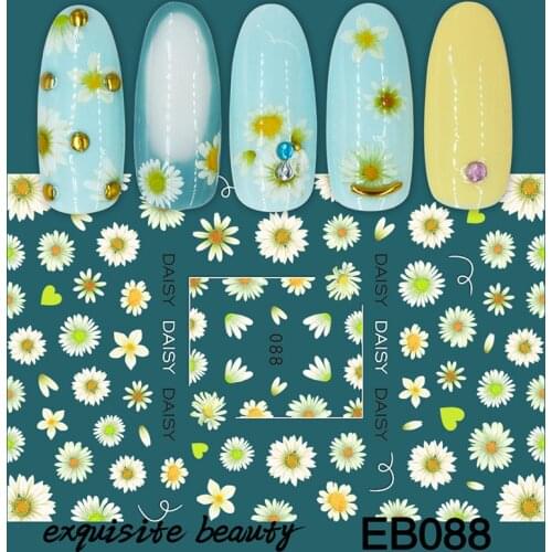 Nails stickers decal decoration Chrysanthemum willow leaves nail decoration DIY Creative Designs Watermark Decals Tool