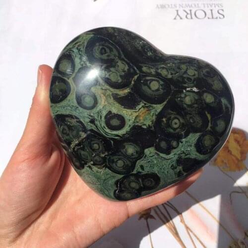 Natuurlijke Groene Kanba Sphere Quartz Kristal Hartvormige, Woninginrichting, Reiki Healing, Decoratie