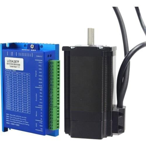 Nema23 1.25n.m 2 phase LC57H256+LCDA257F hybrid servo closed loop encoder stepper motor and stepper driver kit