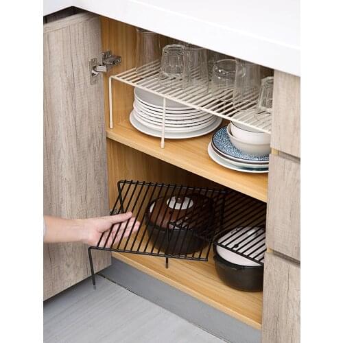 Adjustable Kitchen Organizer Storage Shelf Kitchen Dish Plate Drying Rack Organizer Drainer Plastic Storage Holder