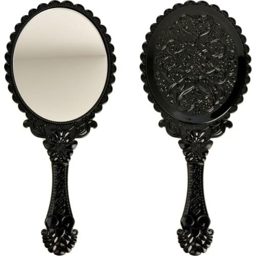 Hand Mirror VANTAS Vintage Antique Style Beauty Cosmetic Makeup Vanity Hand Held Mirror Large Size Black #V110