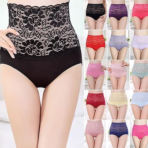 Sexy Women Lace Floral Underwear Briefs Panties G-string High Waist Thong