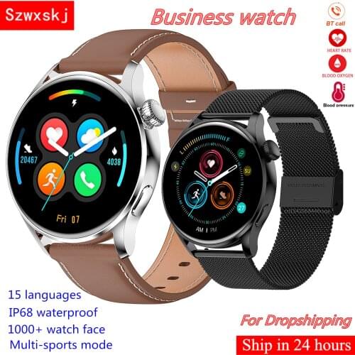 New Phone Call Smart Watch Men Pedometer IP68 Waterproof Sport Fitness Tracker Heart Rate Smartwatch for Huawei Pro 3 Watch 3
