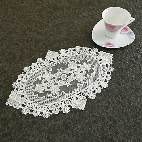 Modern cotton placemat cup coaster mug kitchen wedding table place mat cloth lace Crochet tea coffee doily Handmade pad