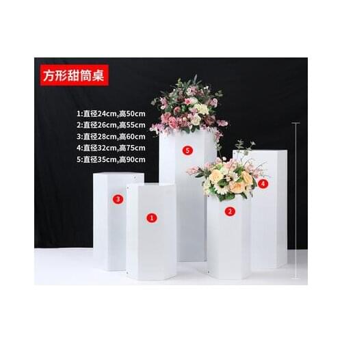 Wedding props, column dessert table, iron art column decoration, wedding decoration, cake dessert table display rack