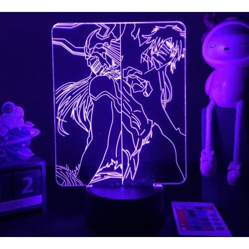 3D Anime Lamp Bleach Night Light for Bedroom Decoration Nightlight Cool Birthday Gift Acrylic Led Night Light Bleach Manga