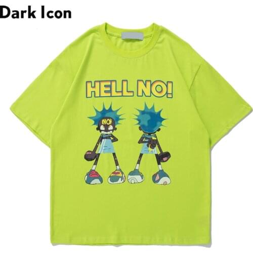 Dark icon Funny Printed Cotton T-shirt Men Women Summer Round Neck Casual Mens Tshirts Orange Green Tee