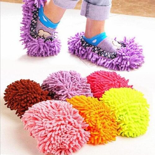 Machine Washable Cloth Shoes Cover Skin-friendly Dust Cleaning Soft Floor Mopping Cleaning Slipper for House Shoe Bag