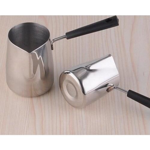 Coffee Stencils Long handle 304 stainless steel tip mouth cylinder milk cup coffee Millrock Latte art Competition Cup utensils