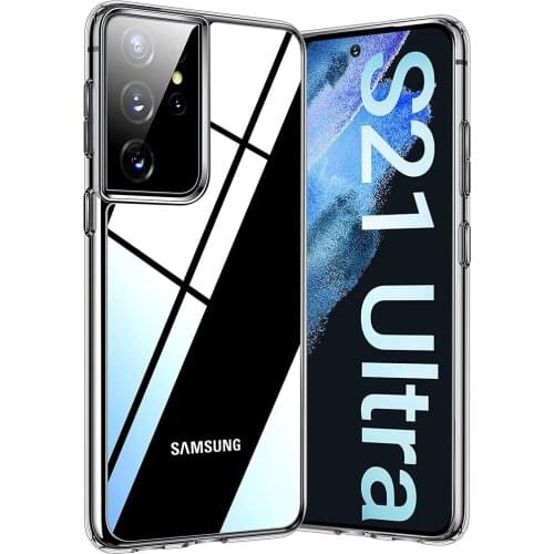 For Galaxy S21 Ultra Thin Clear Soft TPU Shockproof Cover For Samsung Galaxy S21Plus Couqe Fundas