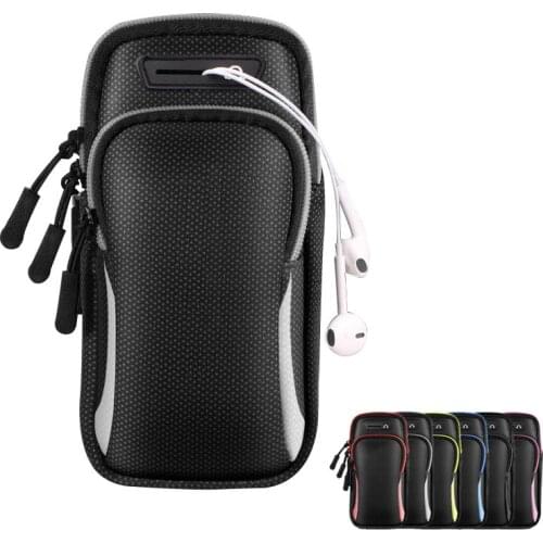 Waterproof Sports Armband Phone Case For IPhone Pro Max For Samsung Huawei 6.5" 7.2" Universal Sport Phone Case Arm Band Running