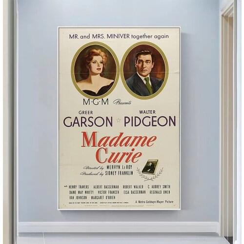 V0979 Madame Curie (2) Vintage Classic Movie Wall Silk Cloth HD Poster Art Home Decoration Gift