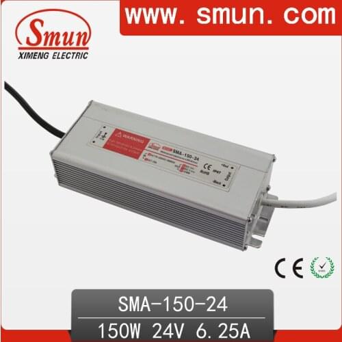 150W12-24A 6A constant current waterproof IP67 LED driver switching power supply for led strip light CE ROHS 1 year warranty