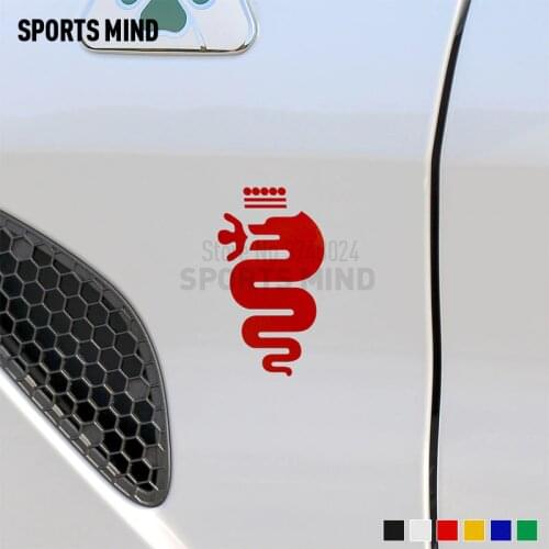 10 Pairs Car Sticker Decal Automobiles Car Styling For Alfa Romeo Giulia Stelvio 159 147 156 Giulietta 147 Duetto GT Accessories