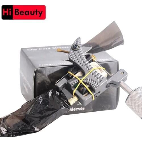 100pcs/bag 5x80CM Disposable Black Hygiene Tattoo Clip Cord Sleeve Bag Plastic Blue Tattoo Machine Clip Cord Sleeve Cover Bag