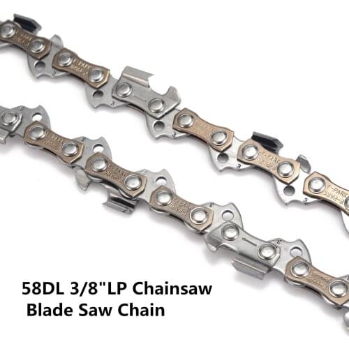 16'' 58DL Chainsaw Blade Saw Chain 3/8"LP .050 Gauge Chainsaw Chain For Garden Power Wood Cutting Tool Replacement