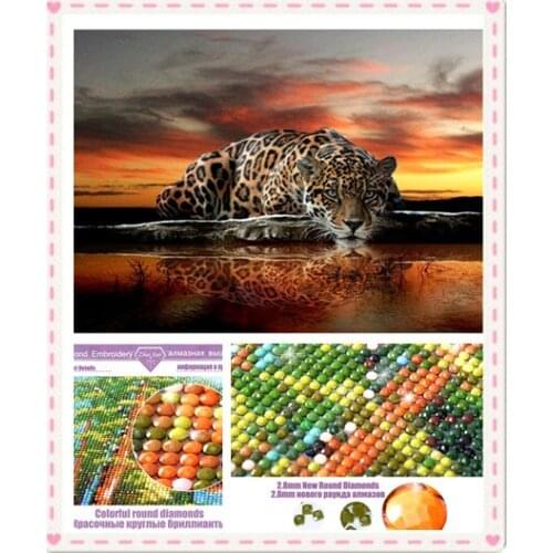 2019 the Rocket speed,High-quality Diy diamond painting Leopard Round/square diy Diamond Painting diamond embroidery for gift