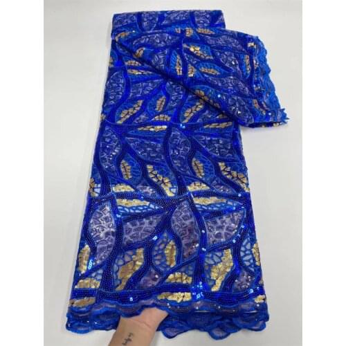 5 yards French Net Lace African Textured Tulle Fabric with Sequins Fashionable Casual and Occasional Traditional Wear NI5479