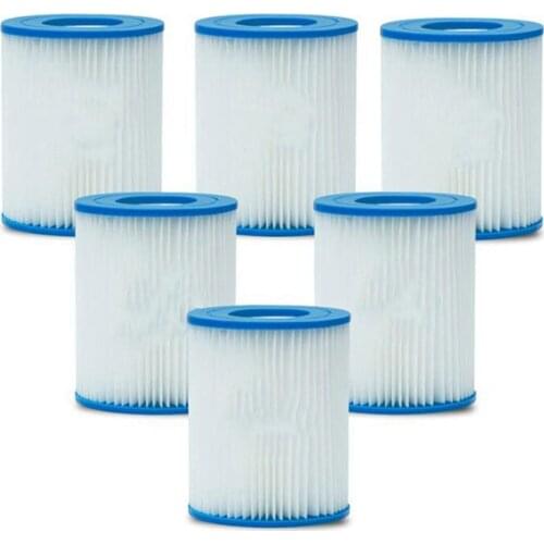 6 Pcs Pool Filter Cartridges For Bestway Type II Pool Filter Cartridges,Inflatable Filters,Whirlpool Filter Cartridges-ABUX