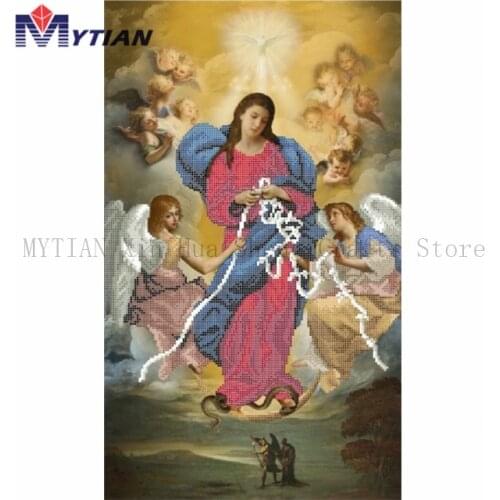 Diamond Embroidery Religion Portrait 5D DIY Diamond Painting Bourgeois Shro Rose Jesus Cross Stitch Kits Handicraft Home Decor