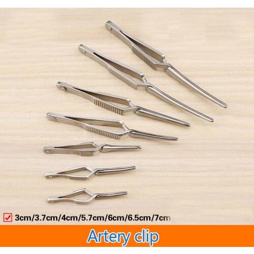Stainless steel Arterial venous clamping micro-device clip-down device temporary blocking clip hemostasis artery hemostat