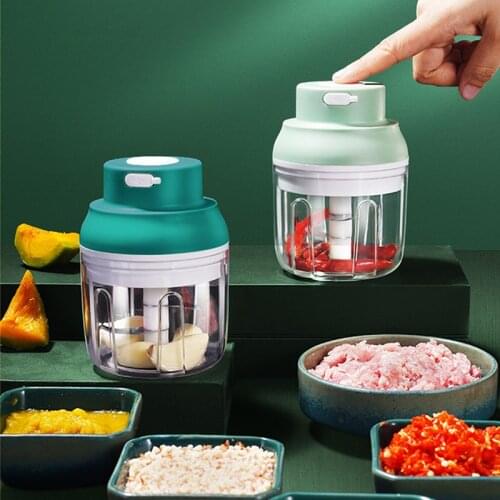 Cordless Portable Electric Mini Garlic Crusher Masher USB Charging Food Onion Chopper Vegetable Cutter Kitchen Gadgets