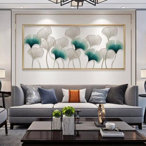 European three-dimensional wall decoration pendant ginkgo leaf wall decoration porch background wall decoration wall decoration