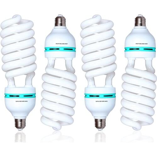4x135W E27 Base 5500K Bright Photography Daylight Bulb Fluorescent Continuous Lighting Lamp For Softbox Photographic Photo Shoot
