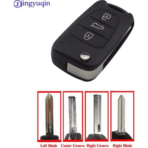 Jingyuqin Uncut Blade 3 Button Replacement Blank Key For Hyundai i30 I35 IX35 Car Key Shell Remote Case Cover