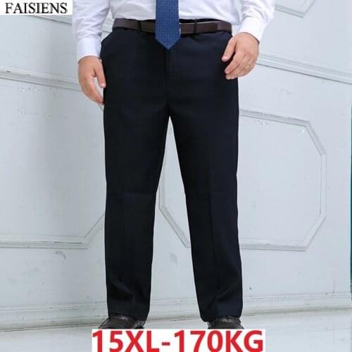 Suit Pants 8XL 9XL Men Formal suit Pants office Large Size 10XL 12XL 14XL Business Straight Trousers 170KG Over Size Suit Pants