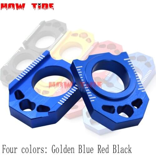Motorcycle CNC Red Axle Block Chain Adjuster For HONDA CR125R/250R 02-07 CRF250R/250X 04-17 CRF450R 02-17 CRF450X 05-17 CRF450RX