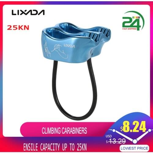 Lixada Double Slot ATC Belay Rappel Device Outdoor Rock Climbing Carabiners Abseiling Downhill Safety Ring Climbing Equipment