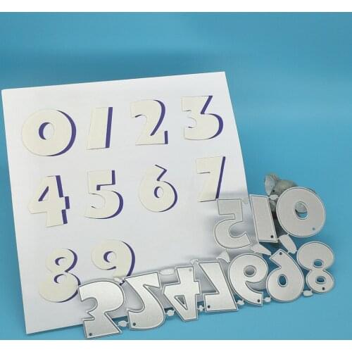 Large Arabic numerals 0-9 metal cutting mold scrapbook photo album decoration DIY handmade art