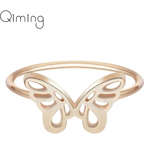 Fashion Lovely Mini Beautiful Butterfly Ring Wedding Charming Lady Girl Fashion Best Friend Gifts Womens Love Jewelry