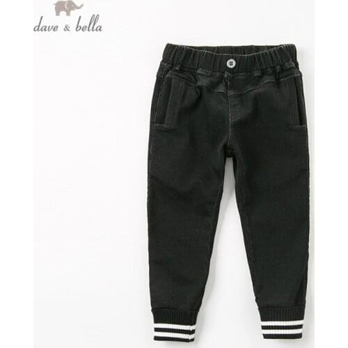DBK11192 dave bella winter kids girls fashion pants children solid pockets boutique casual ankle-length pants
