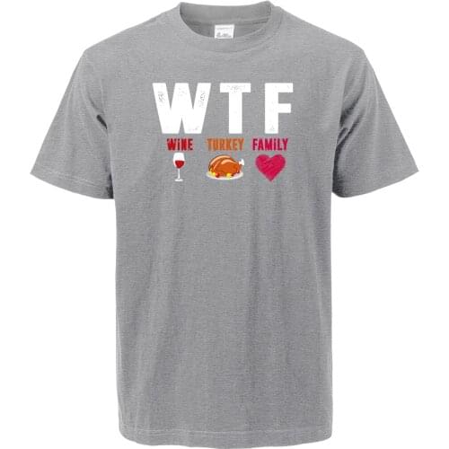 New Arrival Wine Turkey Family Funny Print Men T-Shirt 2019 Summer High Quality Cotton Tops Tees Fitness Fashion Short Sleeve