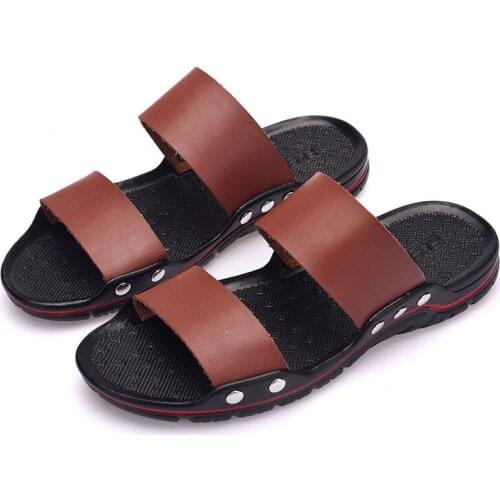 Mens Shoes Soft Massage Slippers Men Plus Size 40-44 Fashion Summer Men Flip Flops Outdoor Beach Sandal for Men Multiple Colour