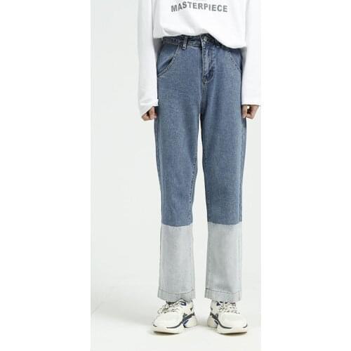 2021 New Men High Street Hip Hop Washed Denim Straight Trousers Male Japan Korea Style Vintage Casual Jeans Pant